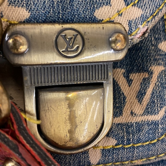 Louis Vuitton vintage denim bag with chain handles - Picture 8 of 14